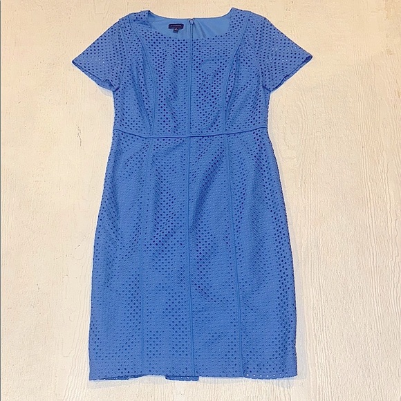 Talbots Dresses & Skirts - Talbots Elegant Royal Blue Eyelet Dress Size 4